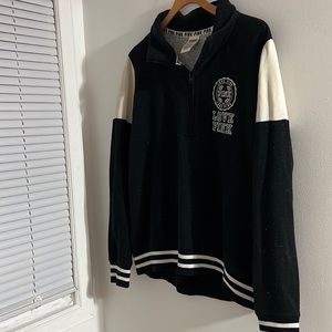 ❌SOLD❌ V.S. PINK | Varsity Half Zip Crewneck Sweatshirt